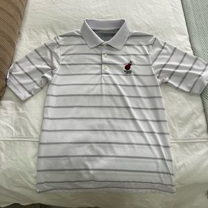 Miami Heat Shirt Polo Mens Antigua NBA Dri Fit
